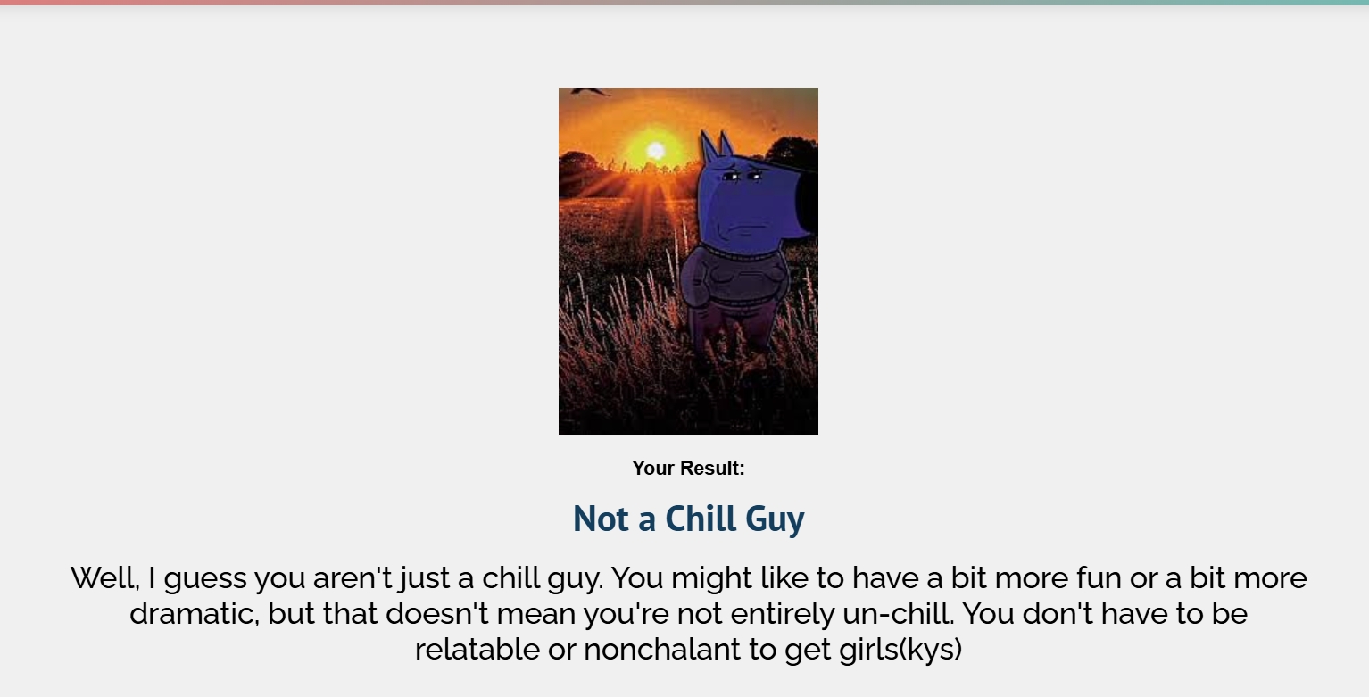 Are You a Chill Guy Quiz